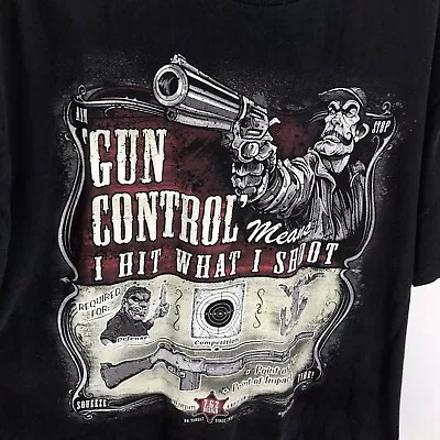 Mens XL Tee Gun Control Means I Hit What I Shoot Patriot T Shirt 7.62 Design • $20.01