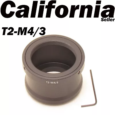T2 Lens To Micro 4/3 M4/3 Adapter GH7 GH4 EP3 G10 G3 G2 G1 GF3 DMC GF2 Camera  • $12.75