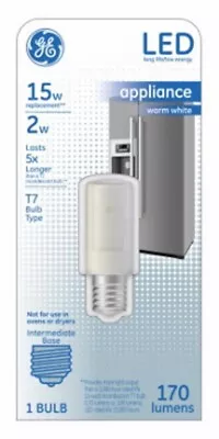 Part 29039G E LightingGE LED2T7/E17-OT 3W Frosted T7 LED Light Bulb Inte • $12.04