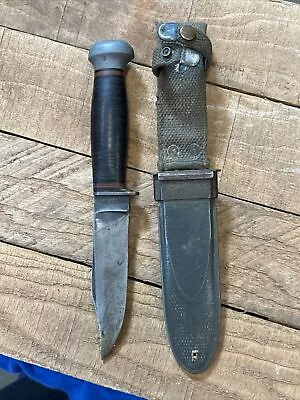 WWII US Navy MK1 Fighting Knife RH-35 PAL USN Nord-4723 W/original Sheath • $25