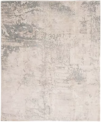 Traditional Hand-knotted Oriental Carpet 8'1  X 9'9  Viscose Area Rug • $1058.40