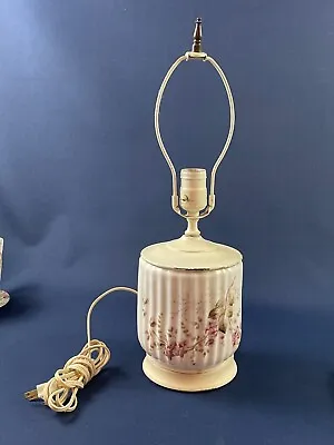 Vintage / Antique Hand Painted Porcelain Lamp C.1950s • $25