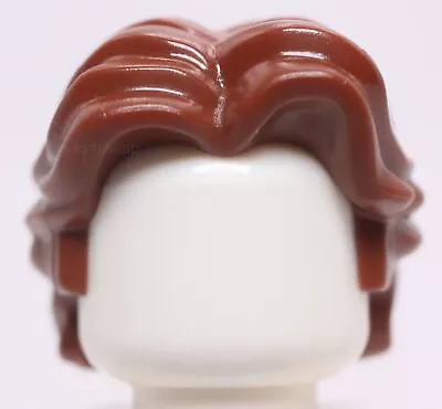 Lego Reddish Brown Minifig Hair Short Wavy With Center Part • $1.35