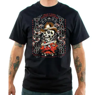 $23.31 • Buy Lucky 13 Howdy Tattoo Parlor Men's T-Shirt Kustom Kulture Rockabilly Retro Black