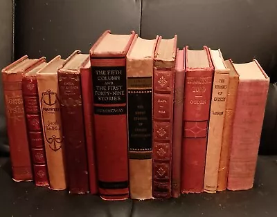 Lot Of 13 - Vintage Burgundy Books Rare Hardcove Charles Dickens Modern Library • $40