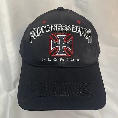 Fort Myers Beach Florida Baseball Cap Red NWT Adjustable Bio-Domes Black • $7.34