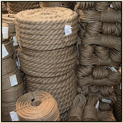 £1.19 • Buy 100% Natural Jute Hessian Rope Cord Braided Twisted Boating Sash Garden Decking