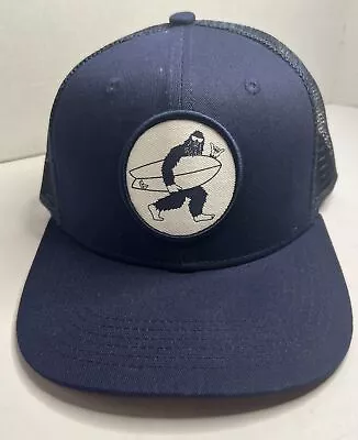 Ronin Surfboard Bigfoot Mesh SnapBack Trucker Hat Navy Blue Adjustable O/S • $14.99