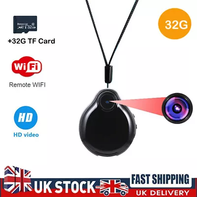 1080P Wearable Necklace Pandent Mini Body Camera Voice Video Recorder +32G Card • £19.99