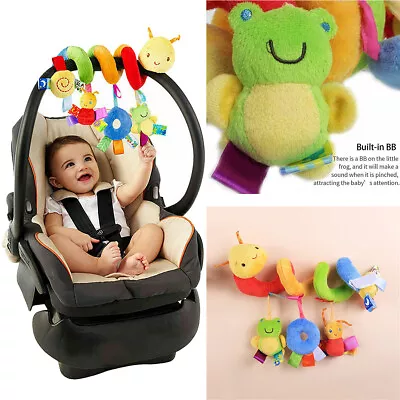 Plush Toy Baby Crib Cot Pram Hanging Rattles Spiral Stroller Lovely Car Seat Toy • £6.59