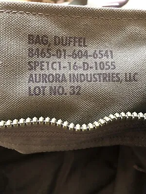Improved Duffel Bag Green VGC US Military Zipper Deployment Flight Travel USGI • $29