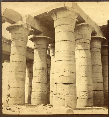 Stereoview - The Memnonium Thebes EGYPT By Francis Frith • $6.22