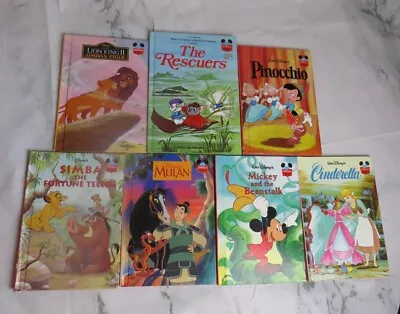 Lot Of 7 Disney Wonderful World Of Reading Books (Hardcover Vintage) • $20