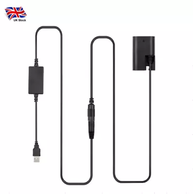 £19.99 • Buy LP-E6 Dummy Battery DC Coupler DR-E6 USB Cable For Canon 5D 5D II 6D 70D 5D4 80D