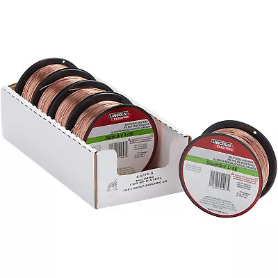 Lincoln ER70S-6 SuperArc L-56 MIG Welding Wire .035 On 2 Lb. Spools - Box Of 5 • $60