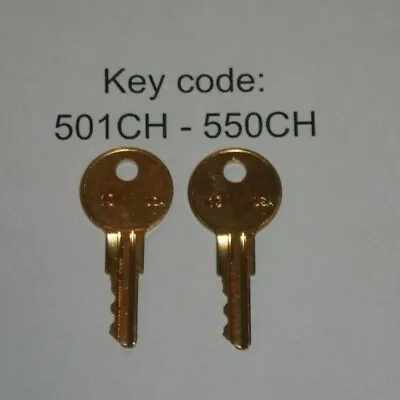 $7.95 • Buy 2 Replacement Keys UWS  Toolbox Code Cut 501CH To 550CH Truck Tool Box Lock Key