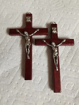    CHRISTIAN.CATHOLIC    Wooden Metal Wall Cross Crucifix Lot Of 2  • $6.94