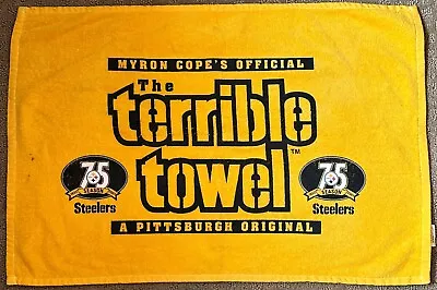 Myron Cope - Pittsburgh Steelers 75th Season Terrible Towel 24  X 16  • $2.99