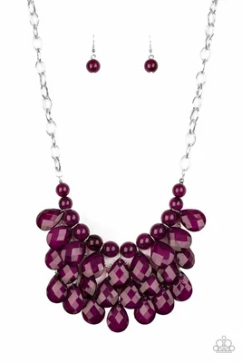 $3 • Buy Paparazzi Sorry To Burst Your Bubble Purple Necklace (NEW)!