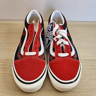 Vans Anaheim Factory Old Skool 36 DX Hot Lips Red US 6 MEN 7.5 WOMAN UK 5 EUR 38 • $58.99