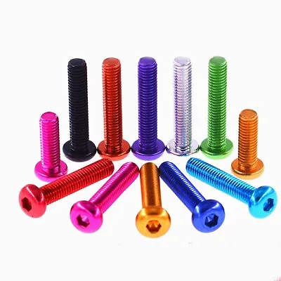 M4 Aluminum Alloy 7075 Pan/Round Head Allen Hex Socket Cap Screw BoltsAnodizing • $2.39