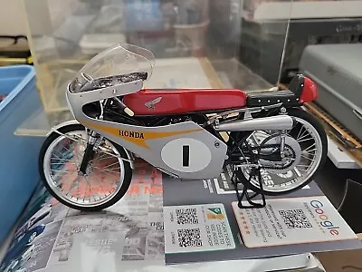 PROTAR - 1:9 Scale Metal 1960s Honda 250cc Race Bike No 1 Vgc. Cased • £40