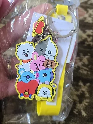 Official BTS BT21 Round 1 Keychain & Strap RM Jin SUGA J-hope Jimin V Jungkook • $12.50