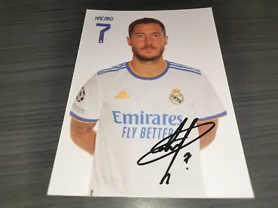Eden Hazard Hand Signed Real Madrid Autograph Card • £67.56