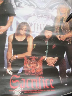 Motorhead Sacrifice Japan Promo Poster In 1995 Lemmy Hawkwind • $119.99