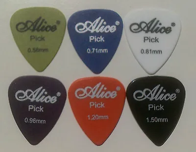 $3.20 • Buy Nylon Guitar Picks Plectrums 1.5mm 1.2mm 0.96mm 0.81mm 0.71mm 0.58mm Bass Alice