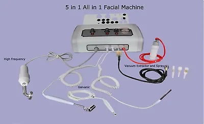 $254.99 • Buy Table Top 5 In 1 Facial Machine Skin Care Equipment High Frequency All In 1