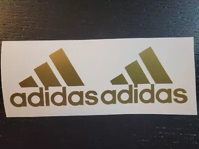 2X Adidas Logo Vinyl Decal Surfboard Snowboard Skate Car Window Sticker • $2.98