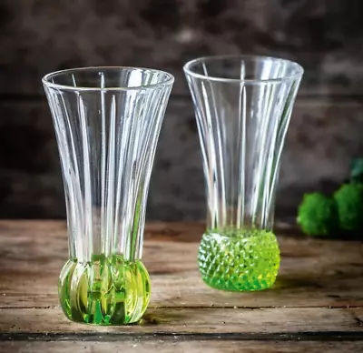 Nachtmann Spring Vase Set Of Two Lime • $38