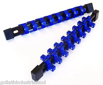 2 Goliath Industrial 3/8  Abs Double Sided Socket Rail Holder Organizer Sr38ds • $11.99