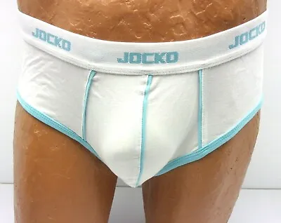 Jocko Men's Karl Pieced Padded Brief White/Blue Small-XLarge JM2026 253IM • $2.62