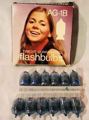 Vintage Flash Bulbs AG-1B Blue 12pk NOS • $12.99