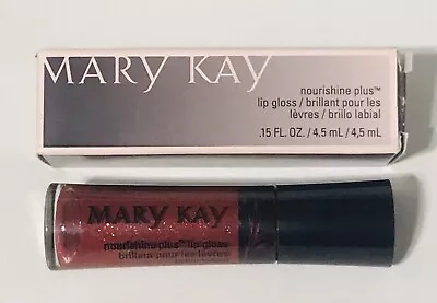 New In Box Mary Kay Nourishine Plus Lip Gloss Red Passion #047955 Full Size • $10.07