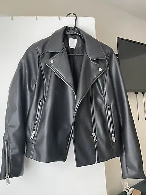 Women’s H&M Faux Leather Jacket Sz M • $15