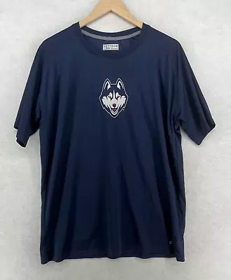 UNIVERSITY OF CONNECTICUT UCONN HUSKIES Jersey Mens L Short Sleeve Crewneck Blue • $12.50