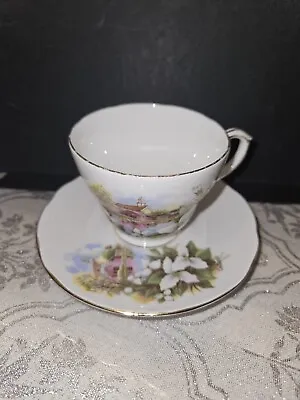 Crown Trent (DUCHESS)Tea Cup Saucer  Floral England Bone China Vintage • $14.58