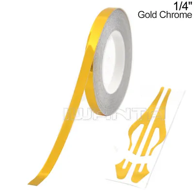 6 Sizes Gold Chrome Pinstriping Pin Stripe DIY Line Vinyl Tape Decal Car Sticker • $7.59