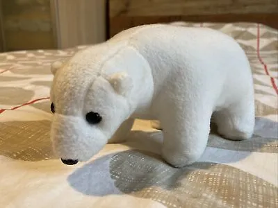 DEAGOSTINI MY ANIMAL KINGDOM Peter Polar Bear 8” 20cm Soft Plush Toy Beanie B9 • £4.90