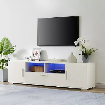 Modern TV Stand LED Entertainment Center For 65'' TV Media Console With Drawers • $179.89