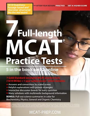 7 Full-length MCAT Practice Tests Book 2023-2024 MCAT Preparation • $39.95