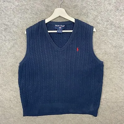 £19.99 • Buy Ralph Lauren Jumper Womens Large Blue Polo Sport Golf Vest Sweatshirt Sweater