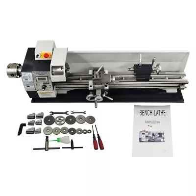 Double Chucks Metal Lathe Bench High Precision Inch Thread 110V WM210V 8 * 32  • $1940