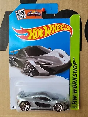 Hot Wheels 2015 - MCLAREN P1 [SILVER] NEAR MINT VHTF CARD GOOD COMBINED POST  • $19.95