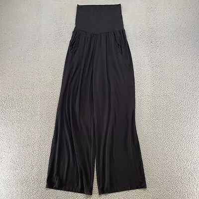 Athleta Pants Womens XXS Studio Wide Leg Modal Soft Lounge Black Pockets • $22.45