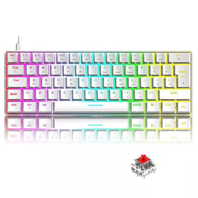 Wired 68 Keys 60% Mechanical Gaming Keyboard RGB LED Backlit For PC MAC PS4 PS5 • $42.99