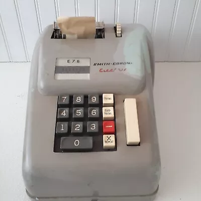 Vintage Smith-Corona Electric Adding Machine Model E78 No Power Cord Parts Only • $19.95